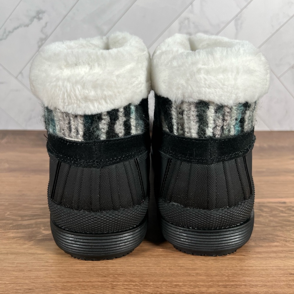 9.5XX 9.5 XX 4E WIDEโ WIDTH Propet Womens Black Suede Faux Fur Winter Snow Boots - Picture 6 of 13